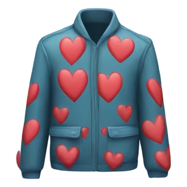 jacket with a heart pattern sticker