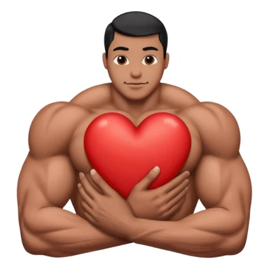 Un brazo abrazando un corazón sticker