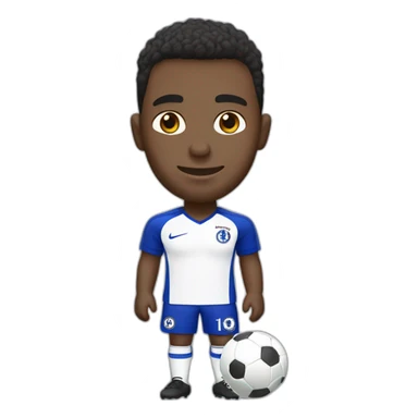 Jugador de fútbol con camiseta del chelsea sticker