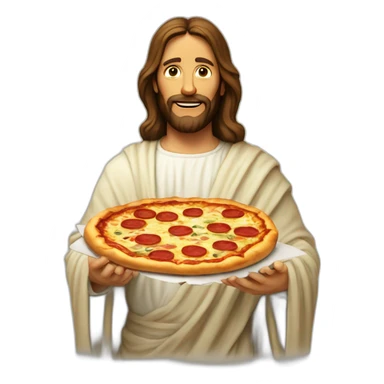 Jesus but a slice of pizza sticker