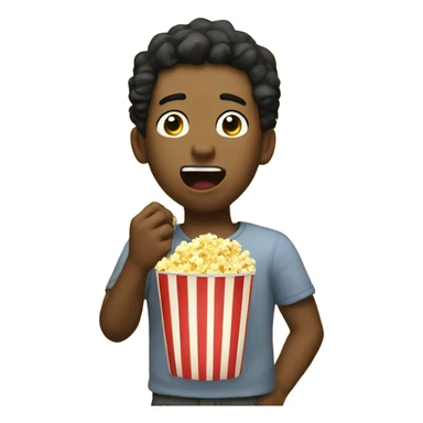 joshua eating popcorn really loudly  sticker