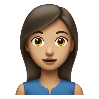 Fille brune yeux bleu  sticker