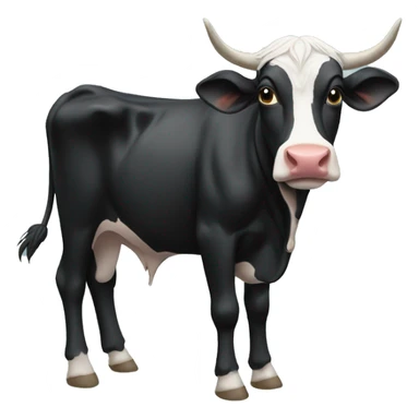 Black Sikh cow  with a joodi sticker