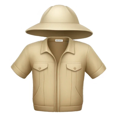gardener pith helmet beige jacket sticker
