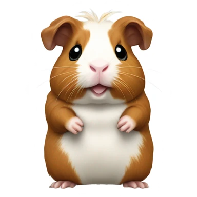 Guinea pig holding up its middle finger sticker