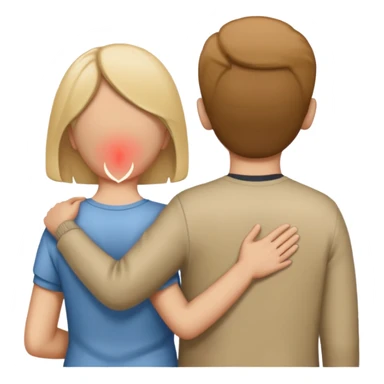  Indifference - 2 people pointed away from each other with their backs facing the other sticker