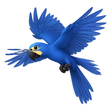 Hyacinth Macaw pair flying sticker