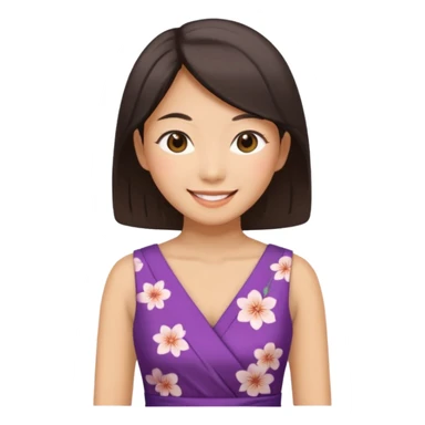 Asian women from japan wearing a dress sticker