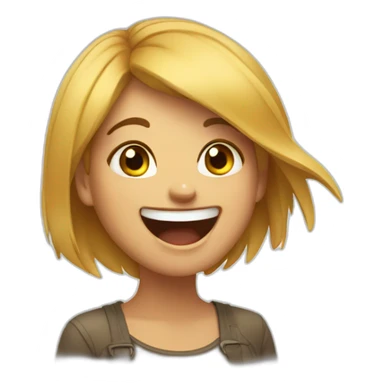 Girl nervously laughing  sticker