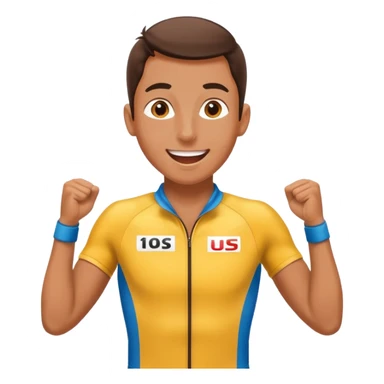 Person Winning a race SUPER happy sticker