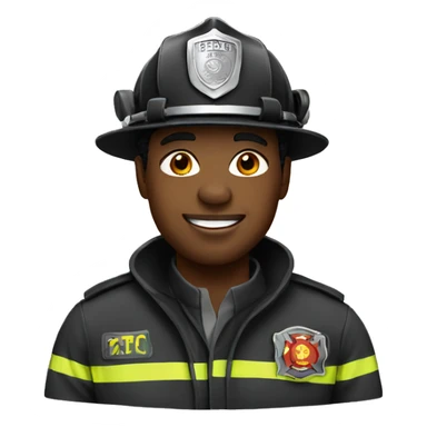 Black firefighter sticker