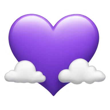 Purple Heart plus cloud  sticker