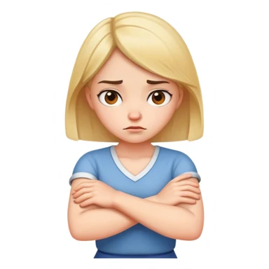 Annoyed Girl with arms crossed sticker