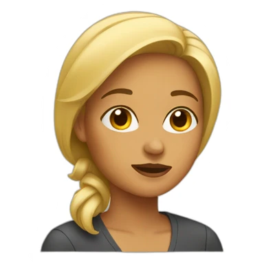 Woman sit down sticker