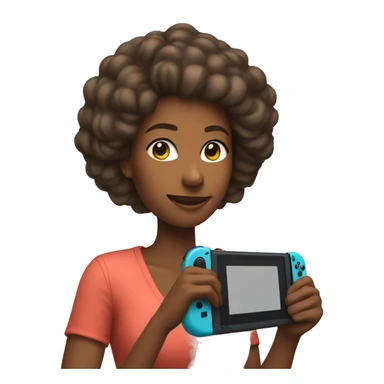 Woman playing nintendo switch sticker