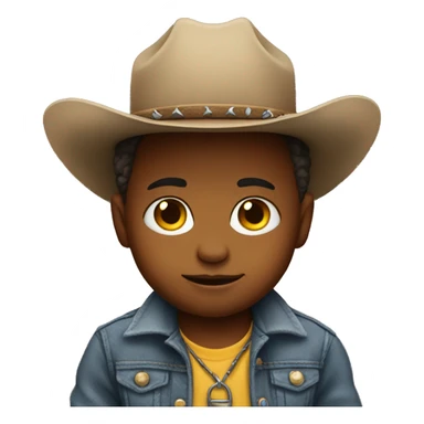 baby wearing cowboy hate sticker