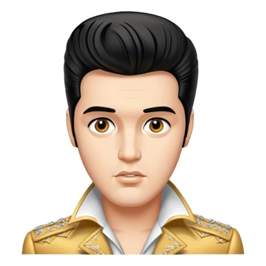 Elvis Presley with pompadour hairstyle, chest and up portrait sticker