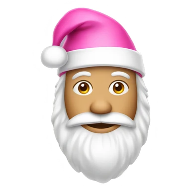 Pink Santa hat sticker