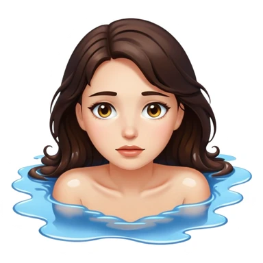 Beautiful brunette Laying in a puddle of tears  sticker