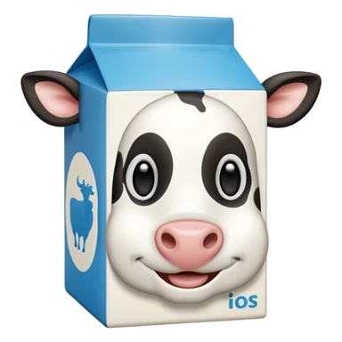 milk box with a cow on it sticker
