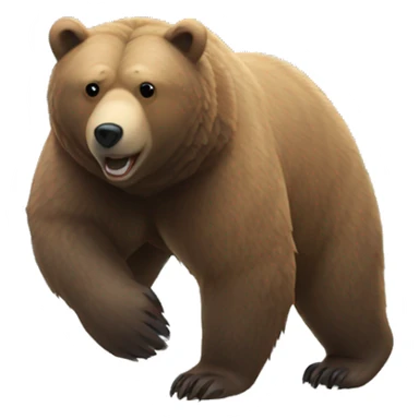 Bear steps on snow sticker