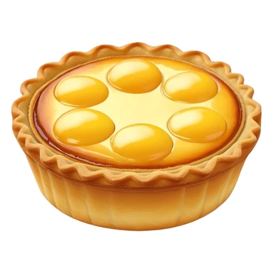 Gentle colored Hong Kong egg tart dessert sticker