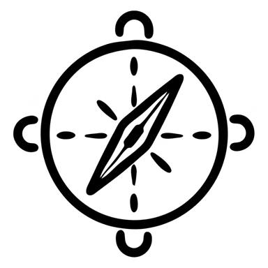 compass navigation tool with directional needle sticker