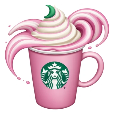 Pink Starbucks coffee sticker
