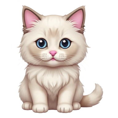 Ragdoll Sealpoint Kitten pink nose sticker