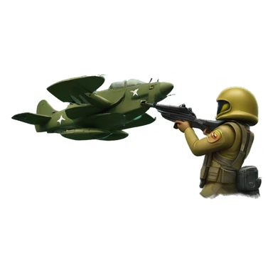 Helldiver shooting an alien  sticker