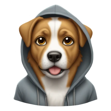 Dog wear a hoodie  sticker