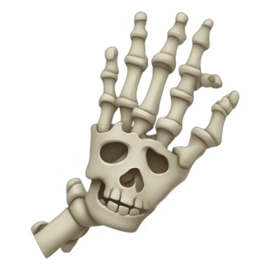 skeleton shaka ("hang loose") sticker