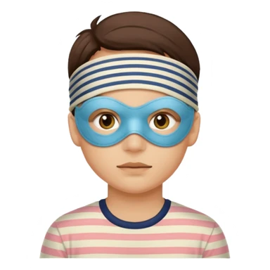 A theif robber emoji,Stripped shirt.eye mask. sticker