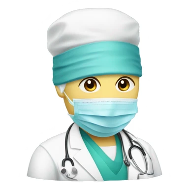 a swan surgeon with a surgical mask and stethoscope  sticker