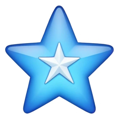 Blue star sticker