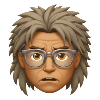 Glasses-Wearing wild Warrior bust sticker