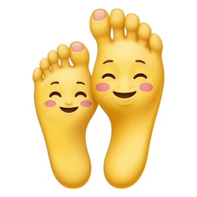 yellow emoji smelling foot sticker