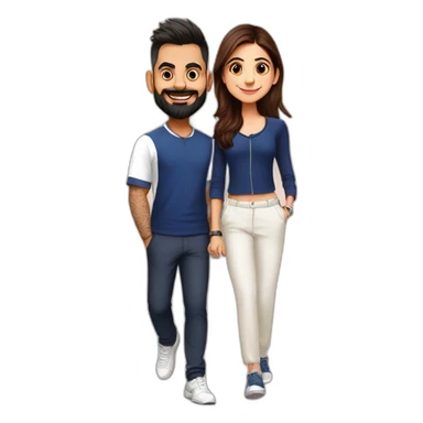 Virat kohli with anushka sharma  sticker