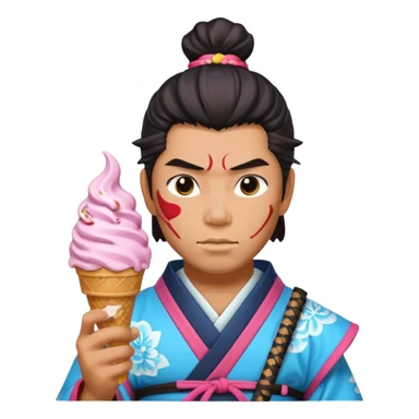 SAMURAI WITH ICE CREAM sticker