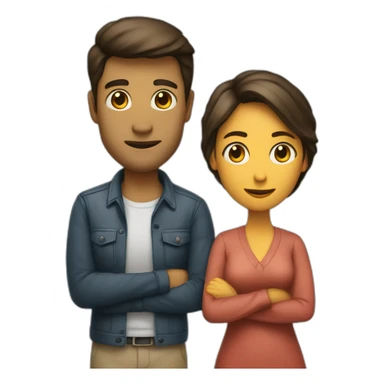 Femme debout sur un homme debout sticker