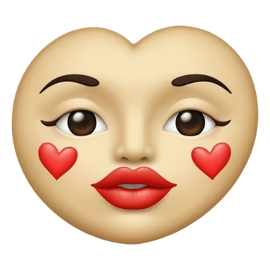 beige colored kiss print (NO FACE) sticker