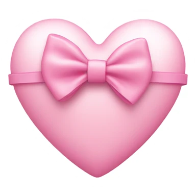 A light pink heart with a little pink bow in the middle  sticker