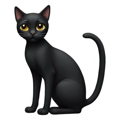 black skinny cat sticker