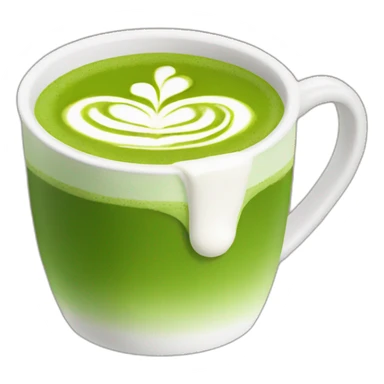 matcha latte in mug sticker