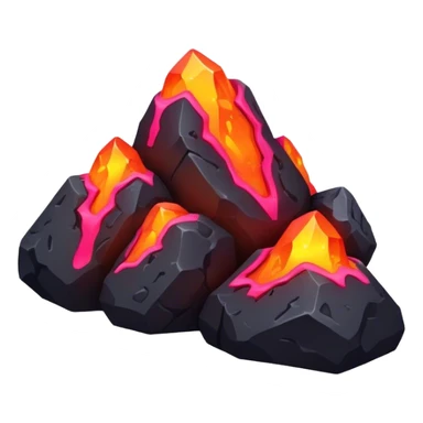 Neon lava gravity rocks sticker