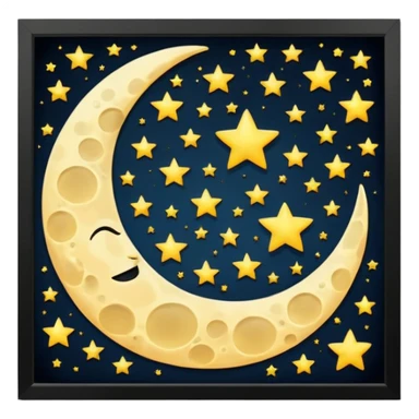 
esta noche solo las lula y estrellas sin fondo sticker