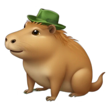 Capybara sur un crocodile sticker
