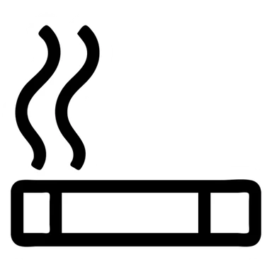 cigarette simple modern icon minimal lines clear silhouette no text sticker