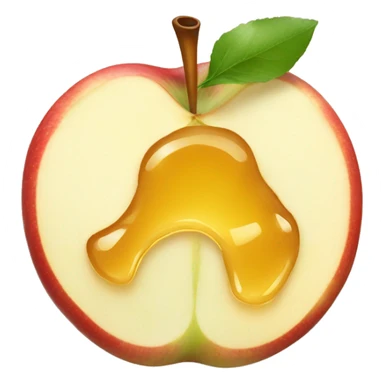 apple slice dipped in honey new years sticker
