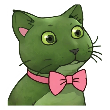 Cat with a bow sticker